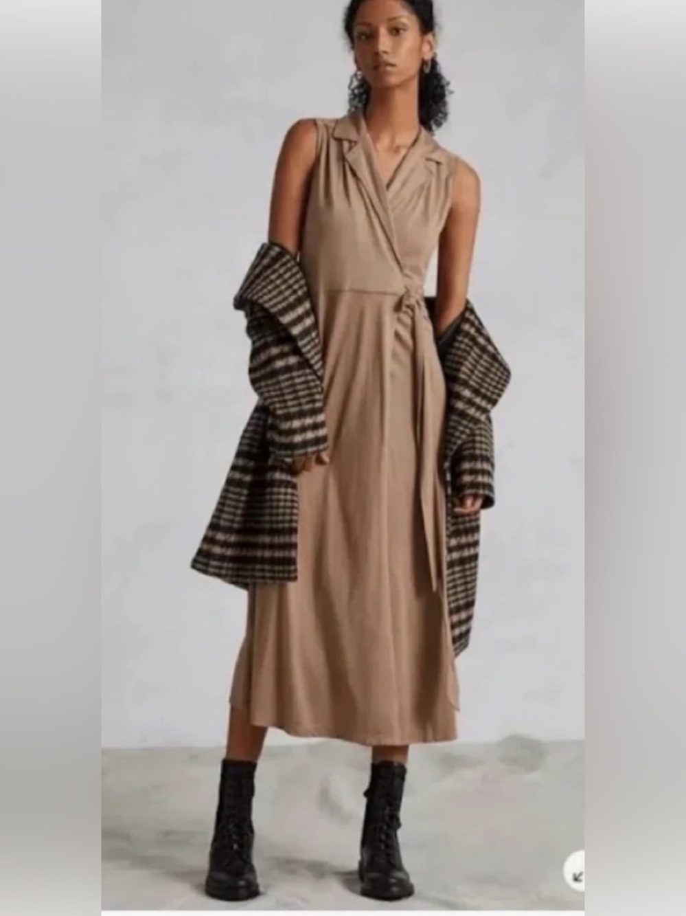 Porridge Anthropologie wrap dress size small